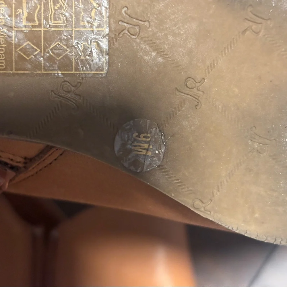 Jack Rogers Peyton Carmel Leather Ankle Booties Women’s Size 9 - Picture 4 of 7